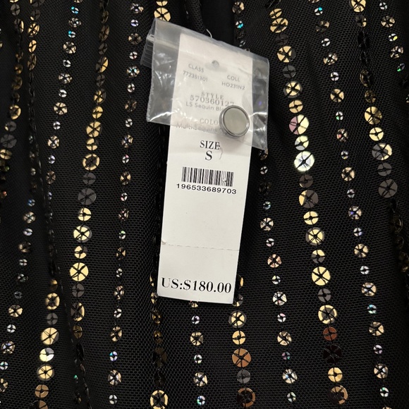 NEW WHITE HOUSE BLACK MARKET blousen sequin long sleeve dress size SMALL - Picture 5 of 5